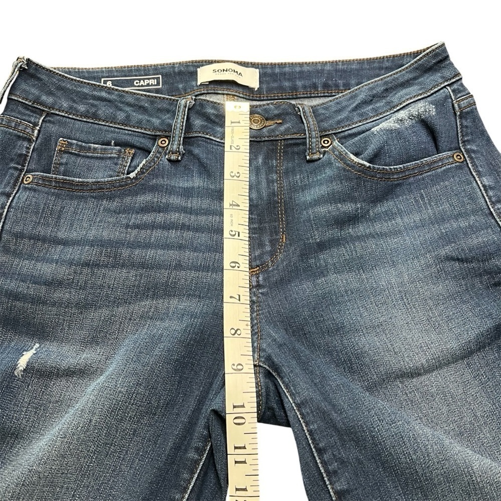 Sonoma Goods For Life Capri Jeans Lightly Distressed Size 6 - Picture 4 of 9